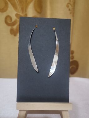 Vtg 1980 E.B. Valle Signed Handmade Sterling Silver Earrings